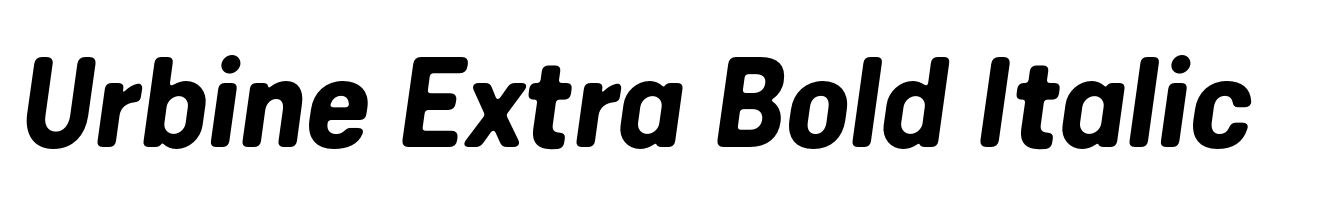 Urbine Extra Bold Italic